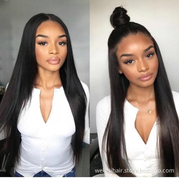 Mink Brazilian Virgin Human Hair Hd Full Transparent Lace Frontal Wig For Black Women Straight Lace Front Wig Human Hair